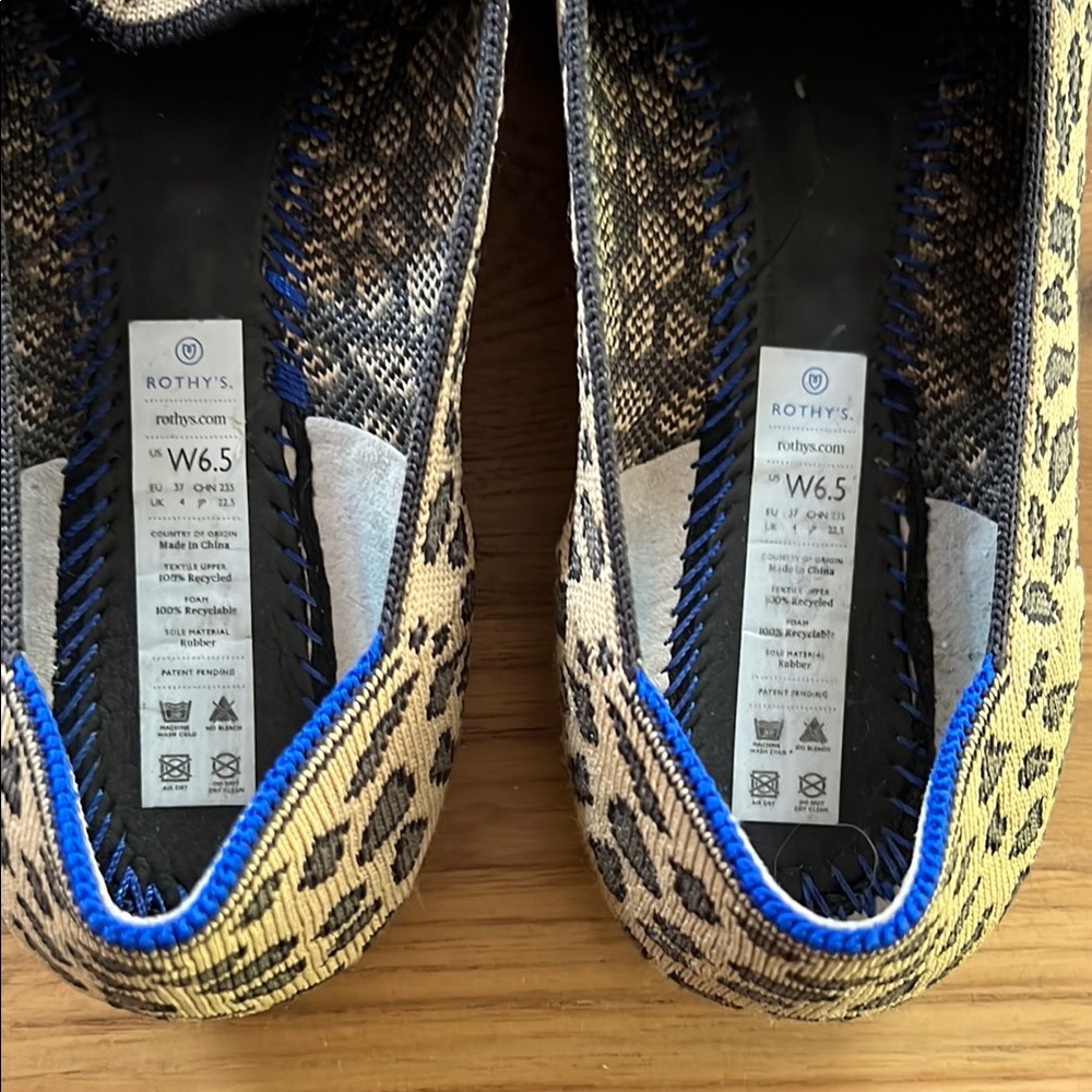Rothy's Tan and Black Leopard Print Flats Size 6.5 EUC - Picture 6 of 6
